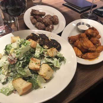 Browns Socialhouse - Blackened chicken Caesar salad, wings and dry ribs - Salad Near Me - Ottawa, Ontario