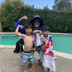 Privateers Swimming & Personal Training - Privateers Master Trainer Enrico and his two awesome students showing that they are Privateers Strong!
