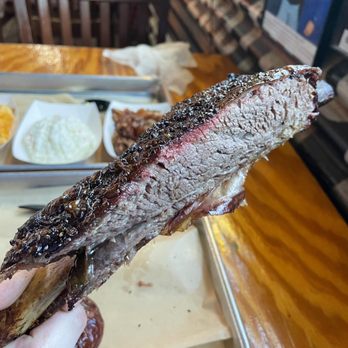 Black's BBQ - Outstanding, glorious beef rib. This should be the featured picture. Yelp, get on it! - Barbeque Near Me - San Marcos, Texas