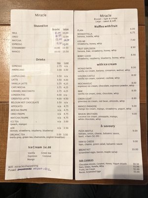 Menu photo 2 Miracle Belgian Waffle Coquitlam, BC