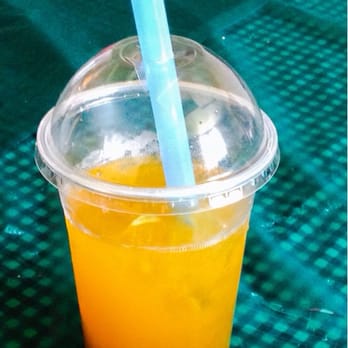 Happy Wok - Was filled all the way with mango bubble tea...I drank some before the picture - Chinese Near Me - Newton, New Jersey Happy Wok - Was filled all the way with mango bubble tea...I drank some before the picture - Chinese Near Me - Newton, New Jersey