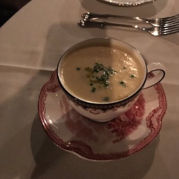 Cedar Knoll - Lobster bisque, so well done, and with large chunks of fresh lobster. Love the presentation. - New American Near Me - Alexandria, Virginia