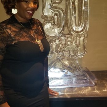 Ice Occasions - My dear friend posing with the sculpt. - Party Supplies Near Me - Conroe, Texas Ice Occasions - My dear friend posing with the sculpt. - Party Supplies Near Me - Conroe, Texas