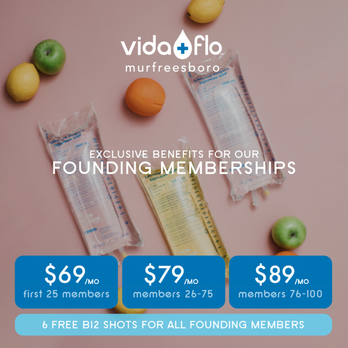 Vida-Flo Murfreesboro - Save BIG on our Founding Memberships at our new Murfreesboro location: https://go.booker.com/location/vfmurfreesboro/buy/membership - Medical Spas Near Me - Murfreesboro, Tennessee