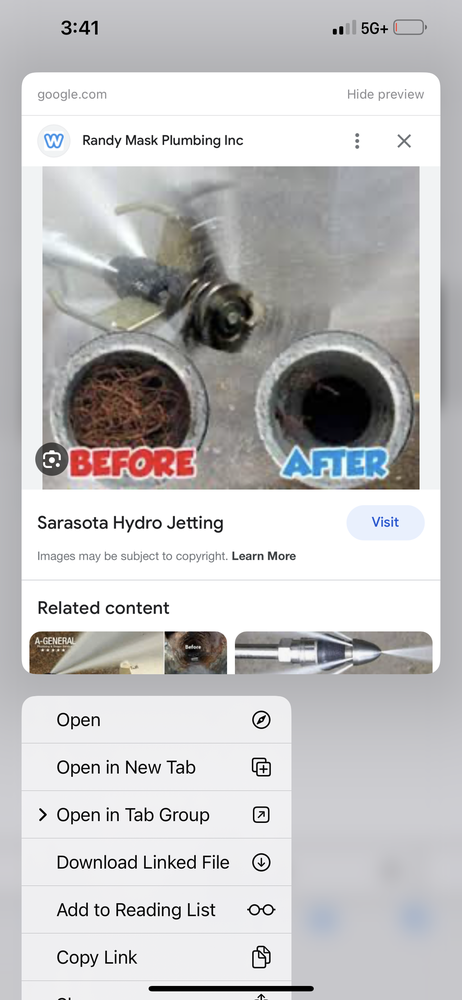 Slide of One stop sewer and drain cleaning