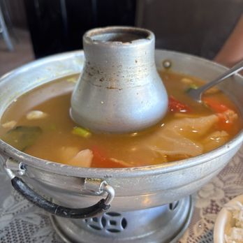 Eastern Classic Thai Restaurant - 55. Seafood Hot & Spicy Soup (Hot Pot) - Thai Near Me - Redlands, California