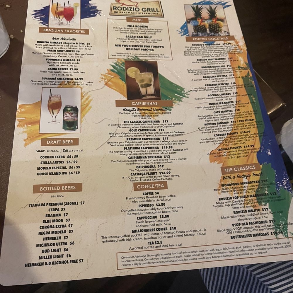 Rodizio Grill Brazilian Steakhouse Estero - Drink menu - Steakhouses Near Me - Estero, Florida Rodizio Grill Brazilian Steakhouse Estero - Drink menu - Steakhouses Near Me - Estero, Florida