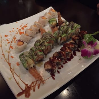 Yang's Asian Bistro - Delicious sushi platter! Sakura roll, coconut shrimp roll x2, alligator roll! Amazing!!! - Japanese Near Me - Latham, New York Yang's Asian Bistro - Delicious sushi platter! Sakura roll, coconut shrimp roll x2, alligator roll! Amazing!!! - Japanese Near Me - Latham, New York