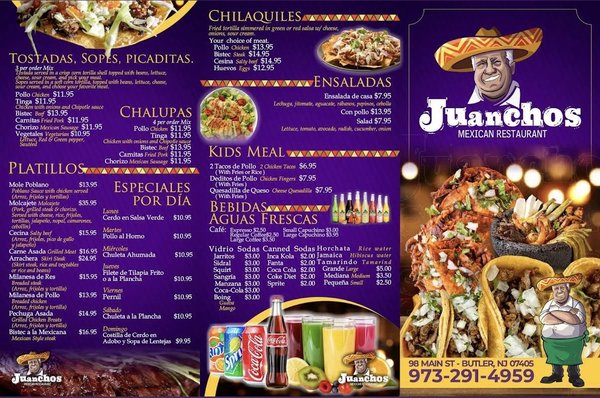 Menu photo 1 Juanchos Mexican Restaurante Butler, NJ Menu photo 1 Juanchos Mexican Restaurante Butler, NJ