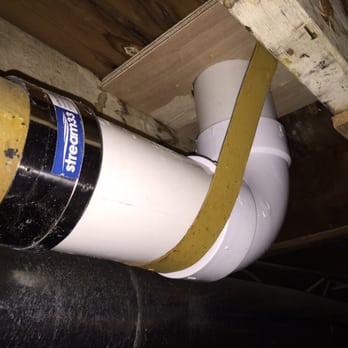 Rieth Plumbing - Removed cast iron toilet drainline. New pvc toilet bend. Fixed rotted wood floor with new 3/4" plywood below. - Plumbing Near Me