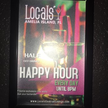 Locals Cocktail Lounge - Daily happy hour until 8!!! - Cocktail Bars Near Me - Fernandina Beach, Florida