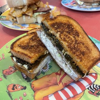 Turkey And The Wolf - Collard green melt & fried bologna sandwich - Sandwiches Near Me - New Orleans, Louisiana Turkey And The Wolf - Collard green melt & fried bologna sandwich - Sandwiches Near Me - New Orleans, Louisiana