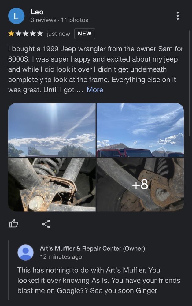 ART’S MUFFLER & REPAIR CENTER Updated October 2024 13 Photos & 10