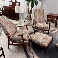 Gayle Furniture Restoration - Mid century repaired/reupholstered chairs