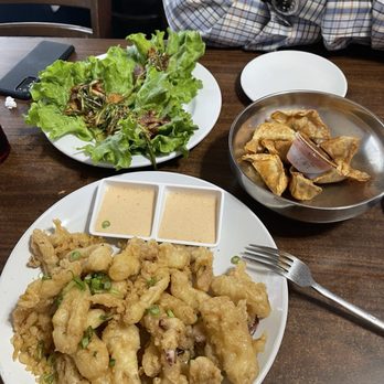 Han-Mi - Pork Belly lettuce wraps, calamari, and pot stickers - Korean Near Me - Chattanooga, Tennessee