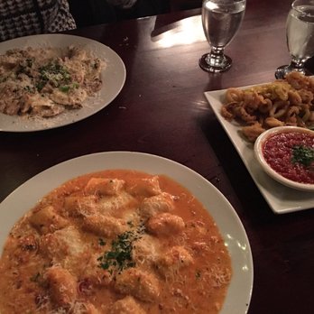 Mare E Monti - Gnocchi with Goat cheese, Calamari and a mushroom ravioli! - Italian Near Me - Worcester, Massachusetts