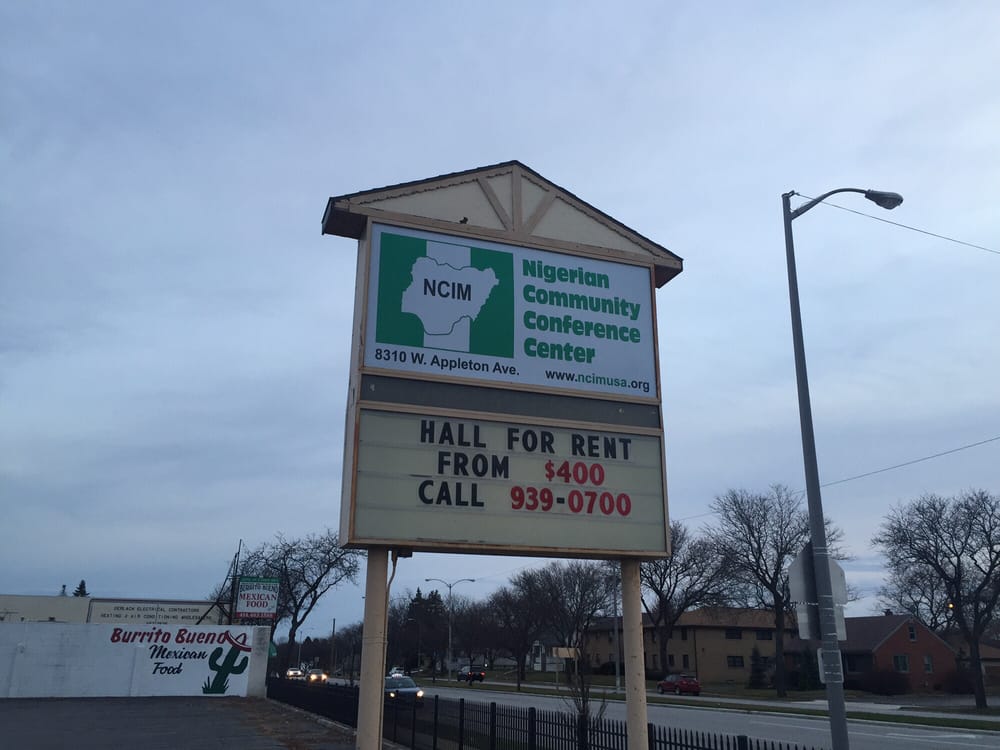 NIGERIAN COMMUNITY CONFERENCE CENTER Updated October 2024 8310 W Appleton Ave, Milwaukee