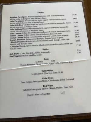 Menu photo 1 Spumoni Restaurant Sherman Oaks, CA Menu photo 1 Spumoni Restaurant Sherman Oaks, CA