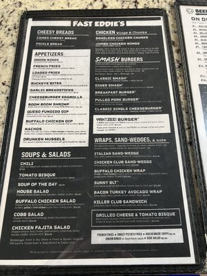 Menu photo 3 Fast Eddie's Port Clinton, OH