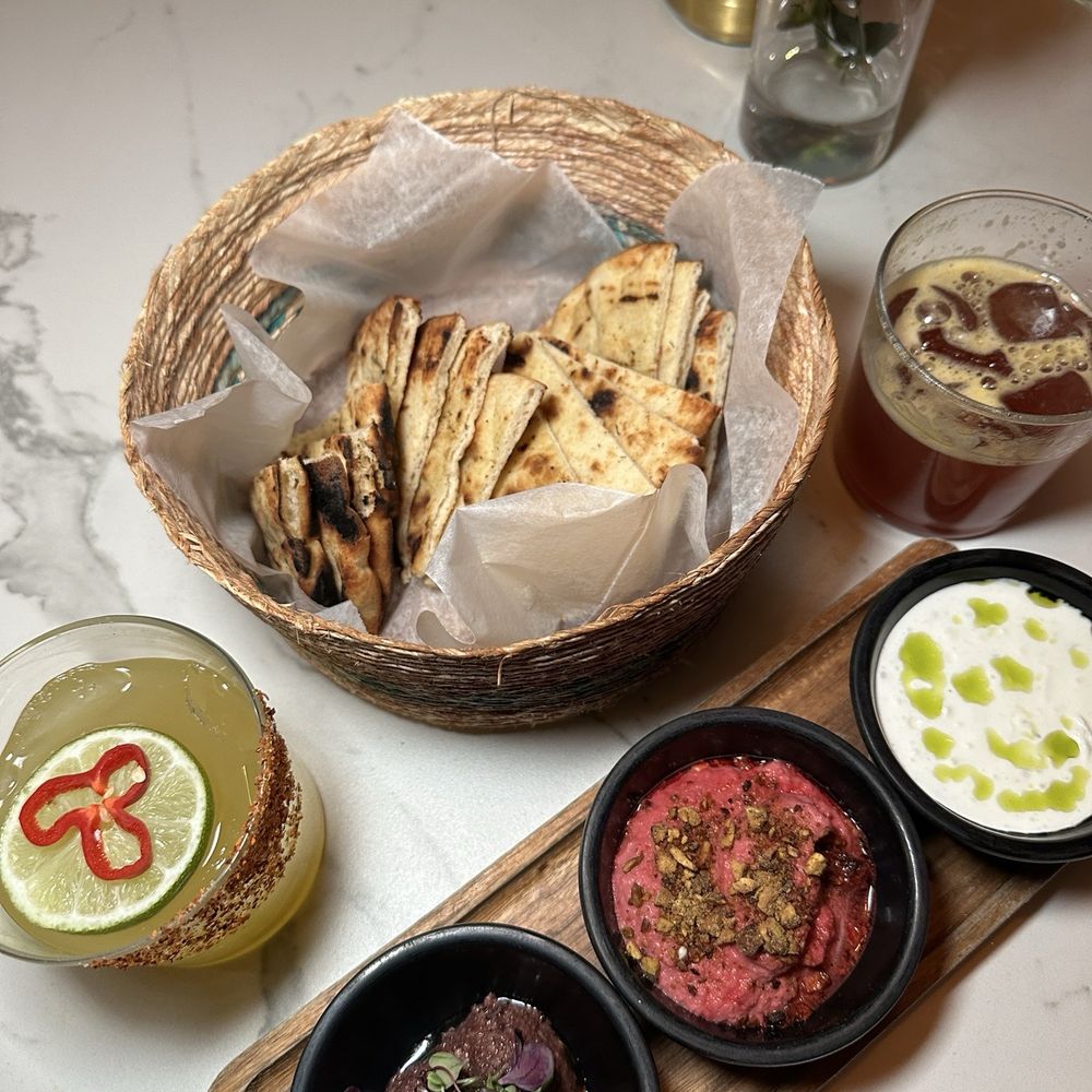 Vagabond - Grilled pita & dip trio - Bars Near Me - Washington, DC, District of Columbia Vagabond - Grilled pita & dip trio - Bars Near Me - Washington, DC, District of Columbia