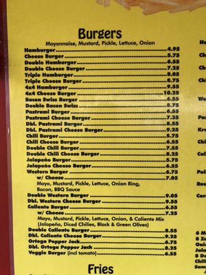 Menu photo 8 Shoestring Placerville, CA