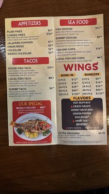 Menu photo 5 Fins n Wings Orange, CA