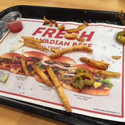 Not very pleased with the fries and hospitality.