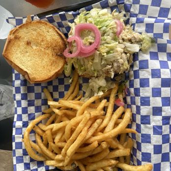 Cabana Lake Keowee - Crab Salad Sandwich with Fries - Sports Bars Near Me - Seneca, South Carolina
