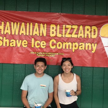 Hawaiian Blizzard - Today (August 2019), kids enjoying shave ice - Shaved Ice Near Me - Kapaa, Hawaii