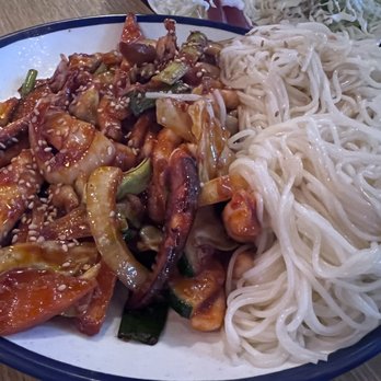 Kyung's Seafood - Spicy squid with somen - Seafood Near Me - Honolulu, Hawaii Kyung's Seafood - Spicy squid with somen - Seafood Near Me - Honolulu, Hawaii