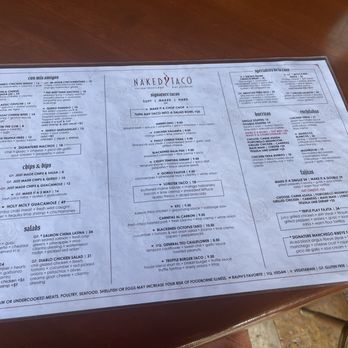 Naked Taco - Food Menu - Cocktail Bars Near Me - Miami, Florida