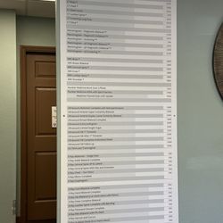 Manatee Diagnostic Center - List of services with pricing