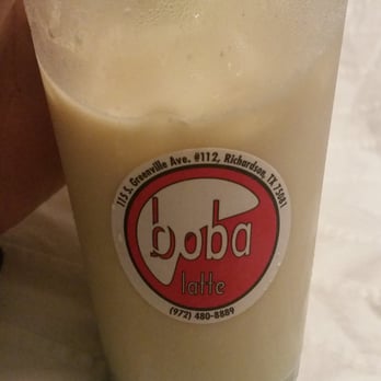Boba Latte - Coconut tea with green tea jelly - Coffee & Tea Near Me - Richardson, Texas
