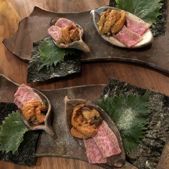 Salt + Charcoal - Wagyu and Uni Appetizer (2 orders) - Japanese Near Me - Brooklyn, New York Salt + Charcoal - Wagyu and Uni Appetizer (2 orders) - Japanese Near Me - Brooklyn, New York