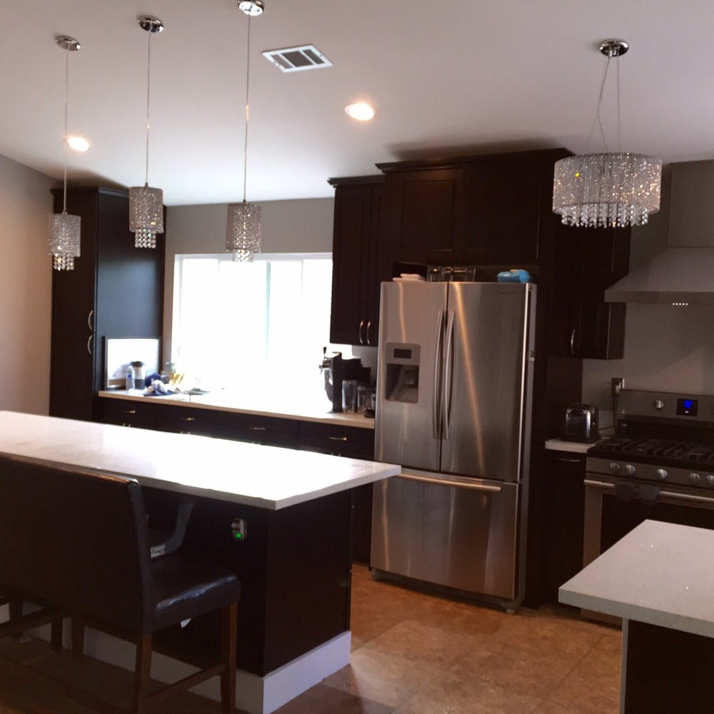 AAA Remodeling & Restoration - Wall knocked down, ceiling raised, popcorn removed, complete kitchen remodel. Beautiful and functional in 5 weeks - General Contractors Near Me - lake balboa, California
