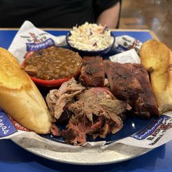 Bandana's Bar-B-Q - Fairview Heights - Pulled pork and ribs combo
