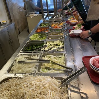Golden Palace Mongolian BBQ - Vegetables and Sauces - Mongolian Near Me - Pasadena, California