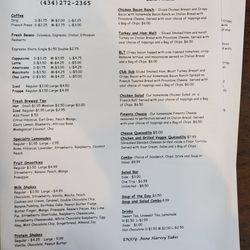 The Busy Bean - Menu