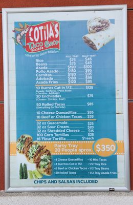 Menu photo 1 Cotija's Taco Shop Temecula, CA