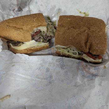 Jersey Mike's Subs - Roast beef( in house) provolone,Mike's way. Add on banana peppers. Horseradish on at home. - Fast Food Near Me - Jefferson City, Tennessee Jersey Mike's Subs - Roast beef( in house) provolone,Mike's way. Add on banana peppers. Horseradish on at home. - Fast Food Near Me - Jefferson City, Tennessee