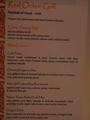 Menu photo 1 Red Ochre North Adelaide, SA