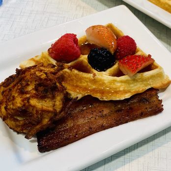 Anna's House - Milford - Breakfast Tot, Bacon, Waffle & Fruit :) - Breakfast & Brunch Near Me - Milford, Michigan Anna's House - Milford - Breakfast Tot, Bacon, Waffle & Fruit :) - Breakfast & Brunch Near Me - Milford, Michigan