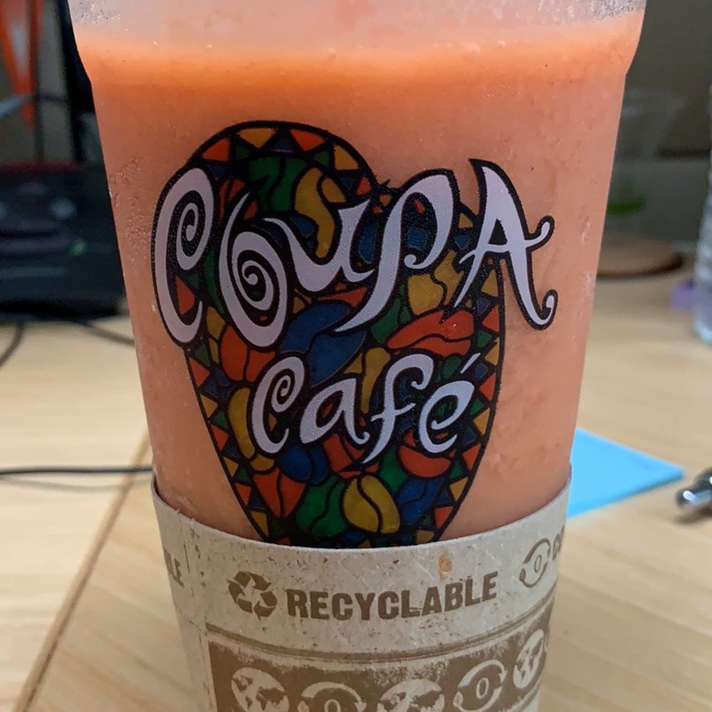 Coupa Cafe - Green Library - Mango strawberry smoothie - Coffee & Tea Near Me - Stanford, California Coupa Cafe - Green Library - Mango strawberry smoothie - Coffee & Tea Near Me - Stanford, California