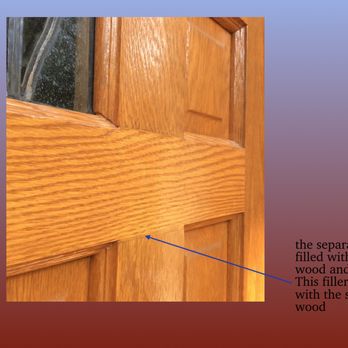 Fantastic Refinishing - The cracks are filled and match the door stain - Refinishing Services Near Me Fantastic Refinishing - The cracks are filled and match the door stain - Refinishing Services Near Me