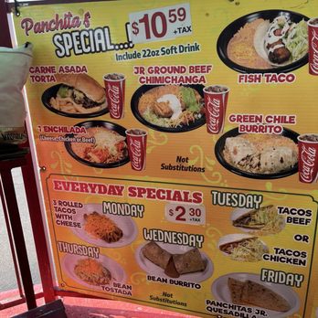 Panchitas Mexican Food - Menu - Mexican Near Me - Phoenix, Arizona Panchitas Mexican Food - Menu - Mexican Near Me - Phoenix, Arizona