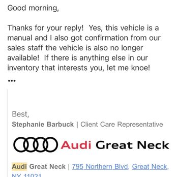 Audi Great Neck - Email - Car Dealers Near Me - Great Neck, New York