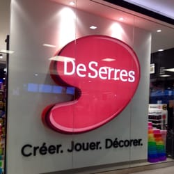 DeSerres - The store logo near the front entrance on the Metro level of Alexis-Nihon-Nihon, next to the Bentley store and across from the Yeh! store.