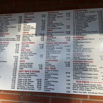 California Burritos - Outside menu board - Mexican Near Me - San Diego, California