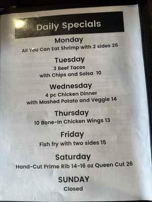 Menu photo 4 Fibs Rockton, IL