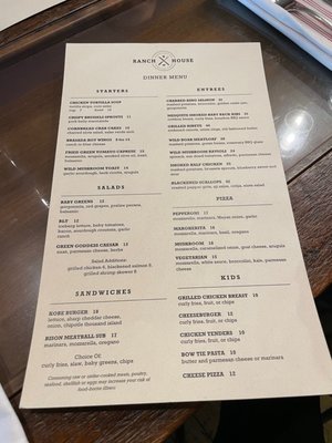 Menu photo 2 Ranch House Restaurant Powell Butte, OR
